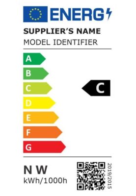 Energy label for lighting fixtures